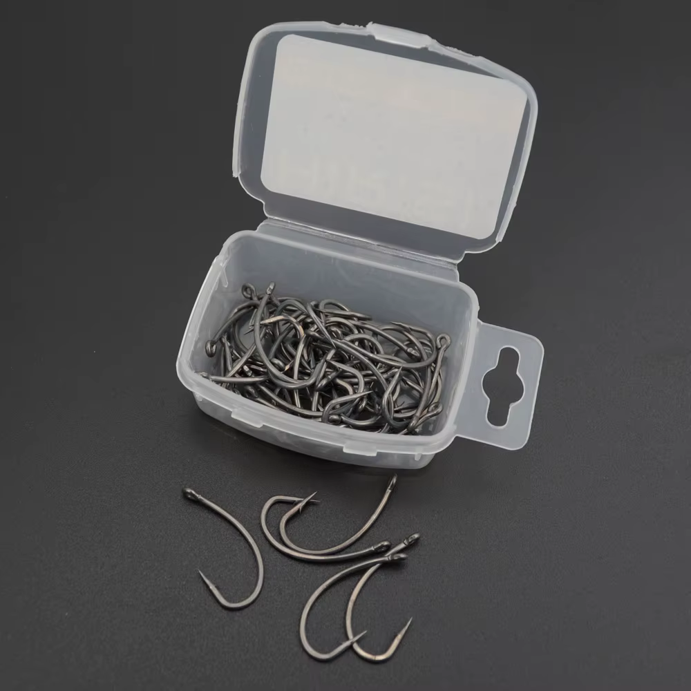Anzuelos para carpa 8003 con púas – Acero inoxidable alto carbono - imagen 5