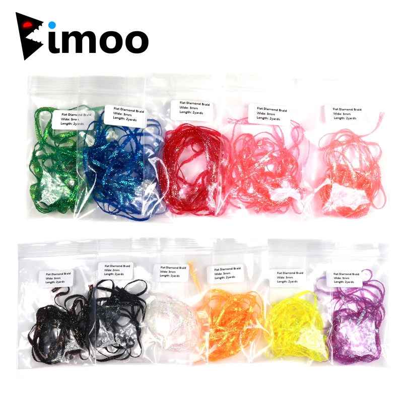 Bimoo trenza de mosca UV Flurocent 3/4mm agua salada - imagen 4