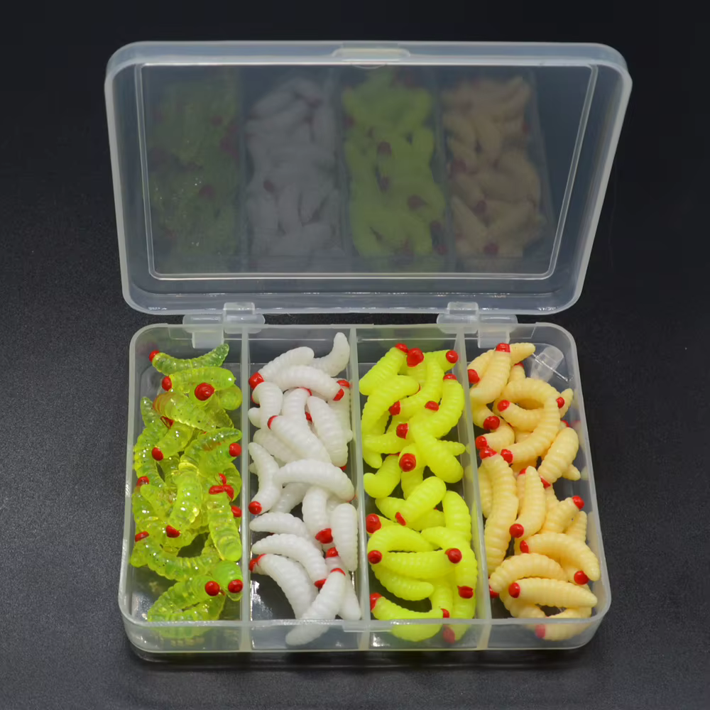 Señuelos blandos larva para pesca – Gusanos de pan artificiales - imagen 2