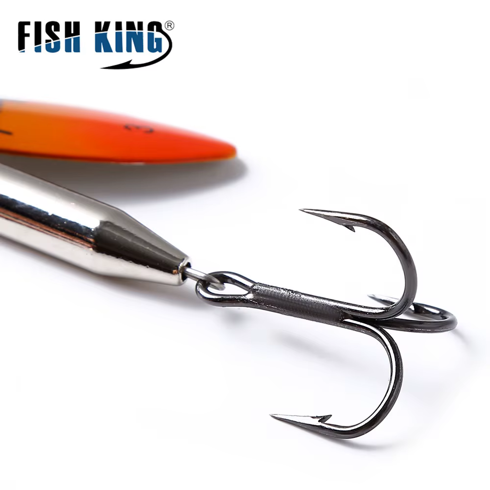 FISH KING Señuelo latón fundición larga anzuelo triple varios colores - imagen 2