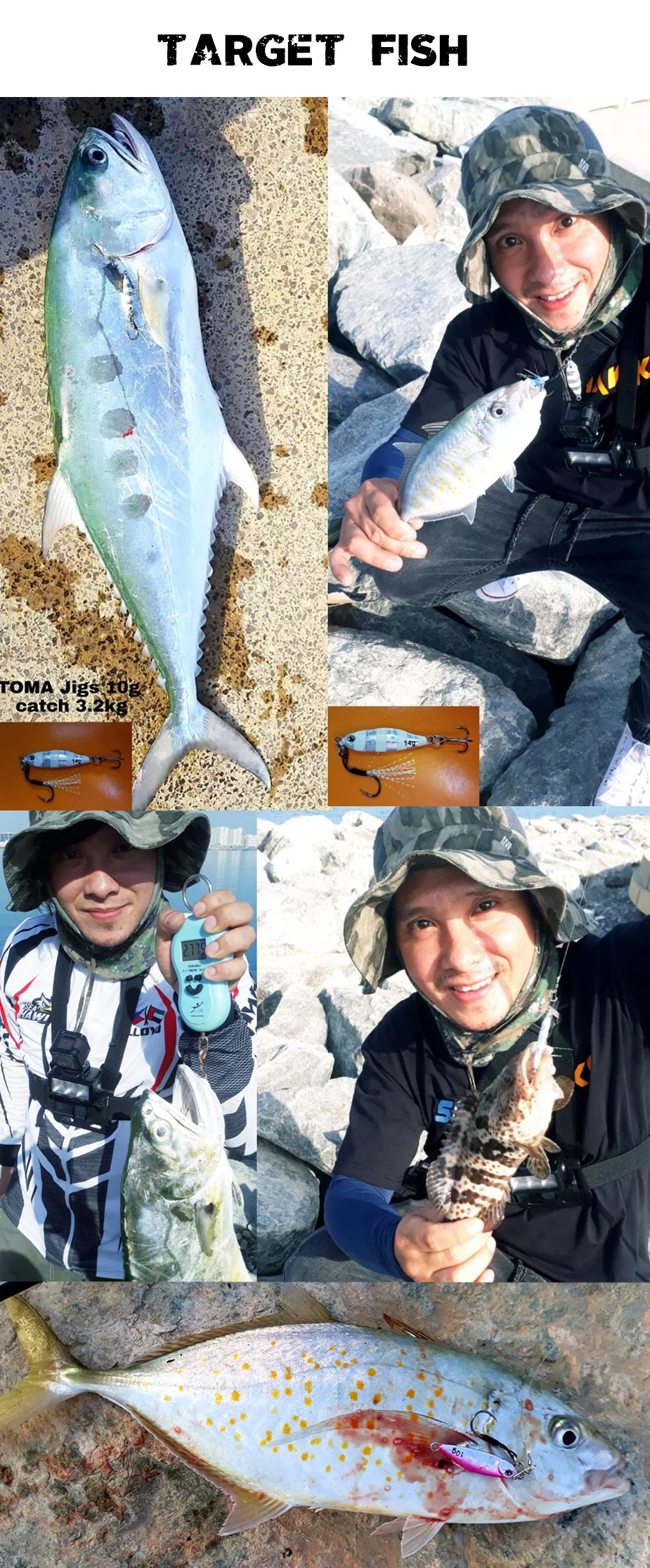 Aplicación práctica del señuelo en pesca de costa