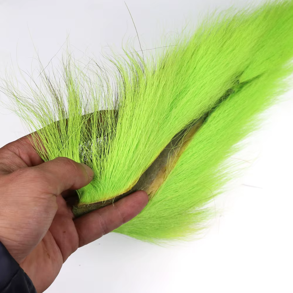Cola de ciervo teñida para atar moscas – verde, azul, rojo y amarillo - imagen 3