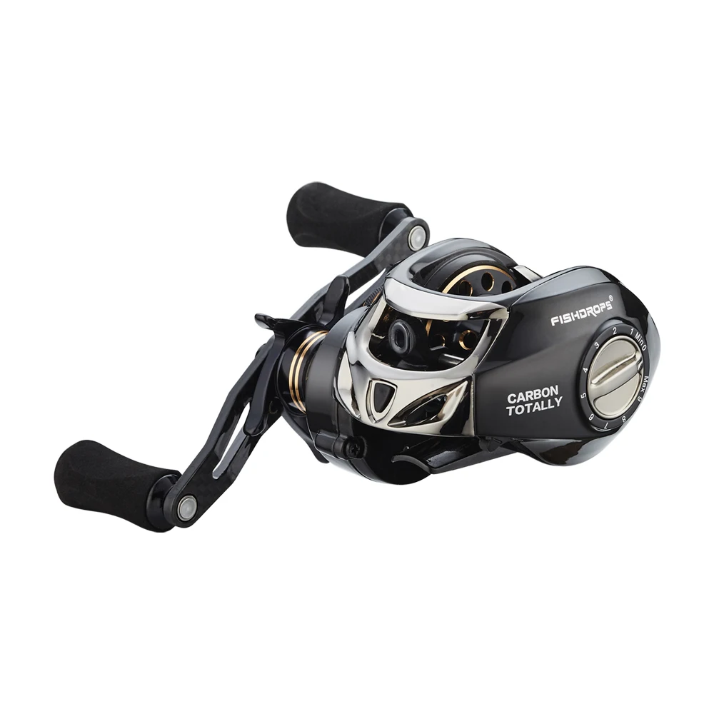 Carrete Baitcasting Fishdrops carbono freno Dual – derecha/izquierda - imagen 4