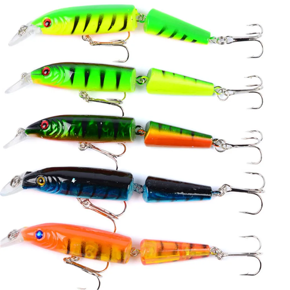 Señuelo Fishinapot minnow 105mm con cuerpo articulado y ojos 3D