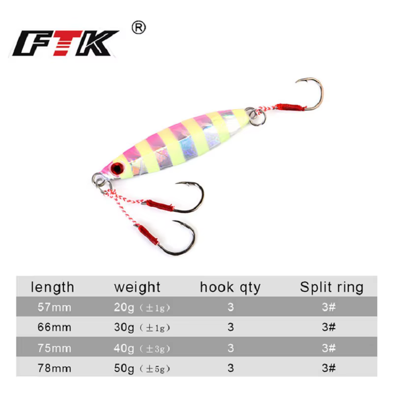 FTK Señuelo Jig Luminoso para Jigging Sardina – Gancho Asistencia - imagen 5