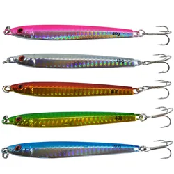 INFOF Señuelos de arrastre de metal con anzuelo triple – salada