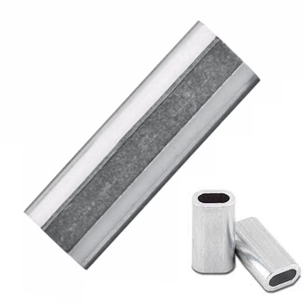 Manguitos de engarce aluminio ovalados para aparejos pesca - imagen 4