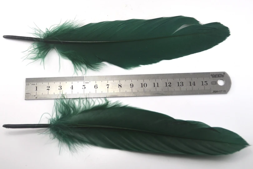 MNFT Plumas de Ganso Verdes Grandes para Mosca Seca - imagen 3