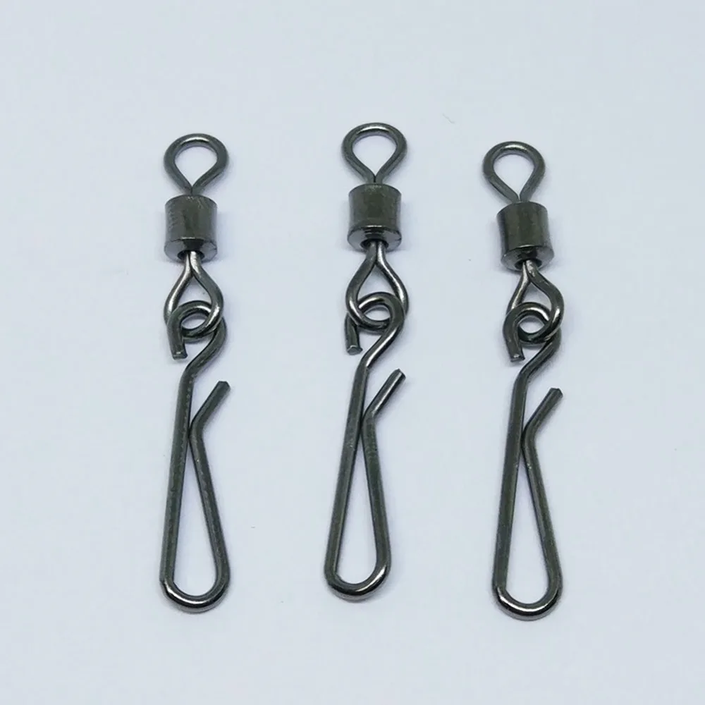 Conectores giratorios de cambio rápido inox para pesca de carpa