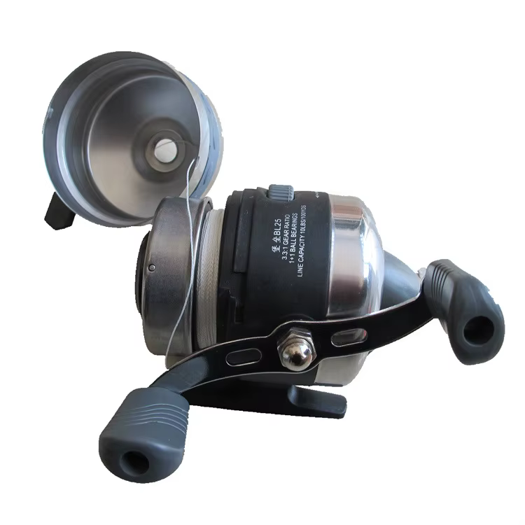 Carrete Spincast BL25 vista frontal con línea