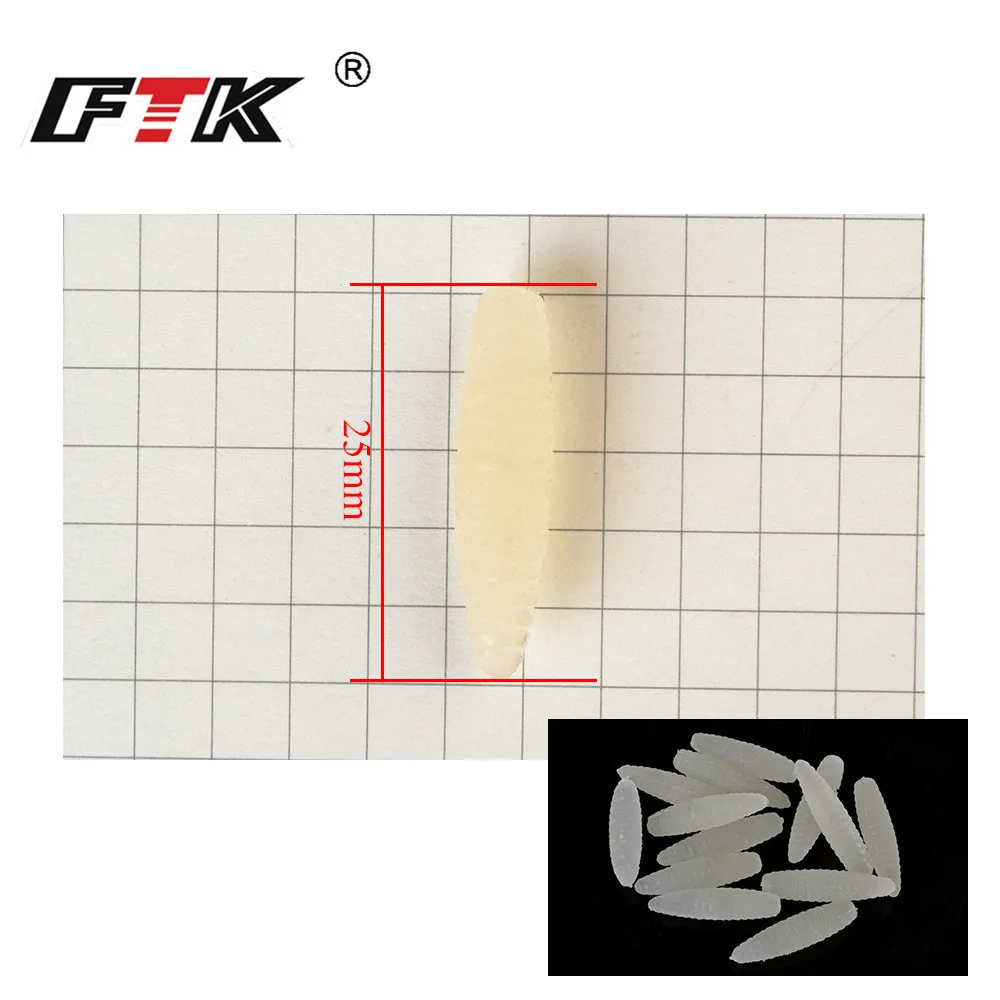 Gusanos y camarones luminosos FTK – Vinilos para pesca a jig - imagen 3