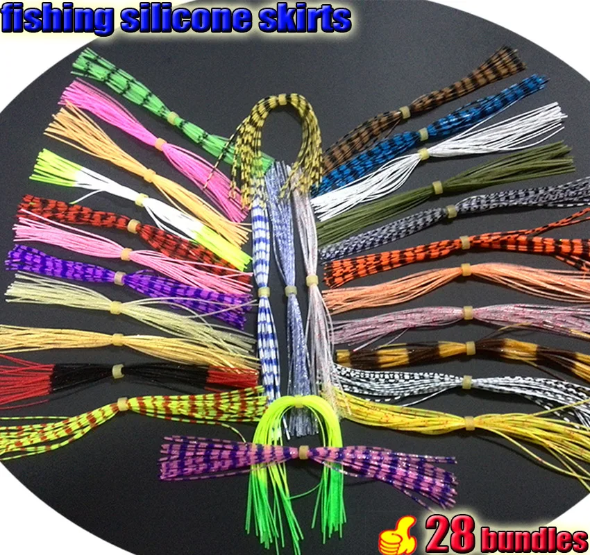 Faldas de silicona con sonajero para señuelos de lubina - imagen 2