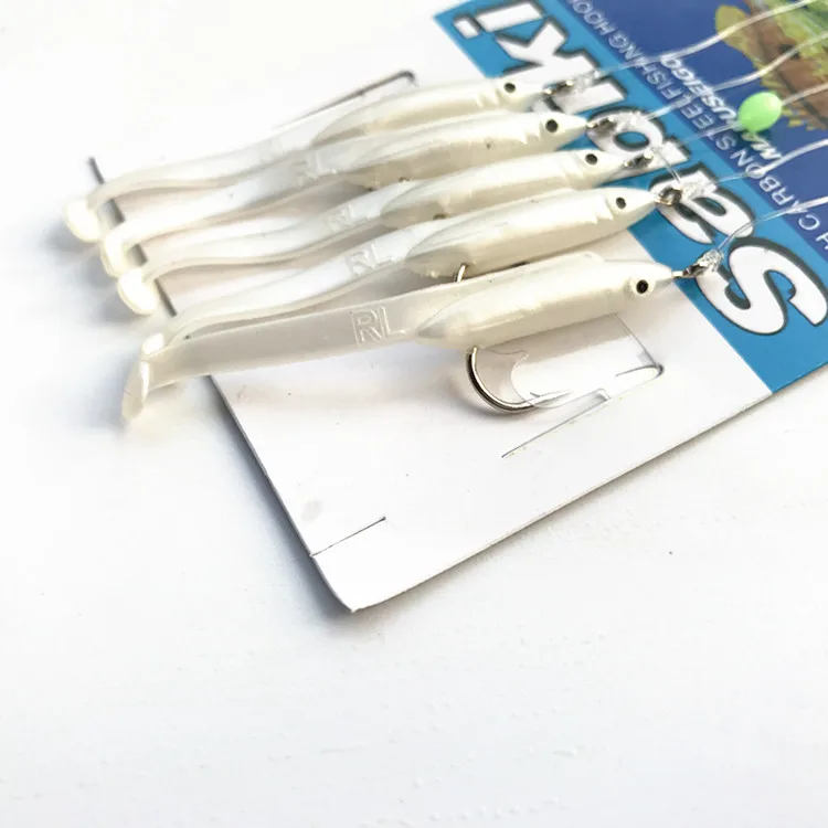 Sabiki cebos 1/0 blandos – Aparejos de camarón para mar - imagen 4