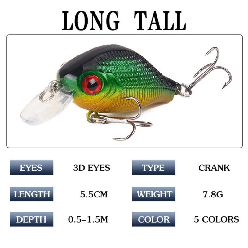 Señuelo flotante Wobbler Crankbaits vista lateral