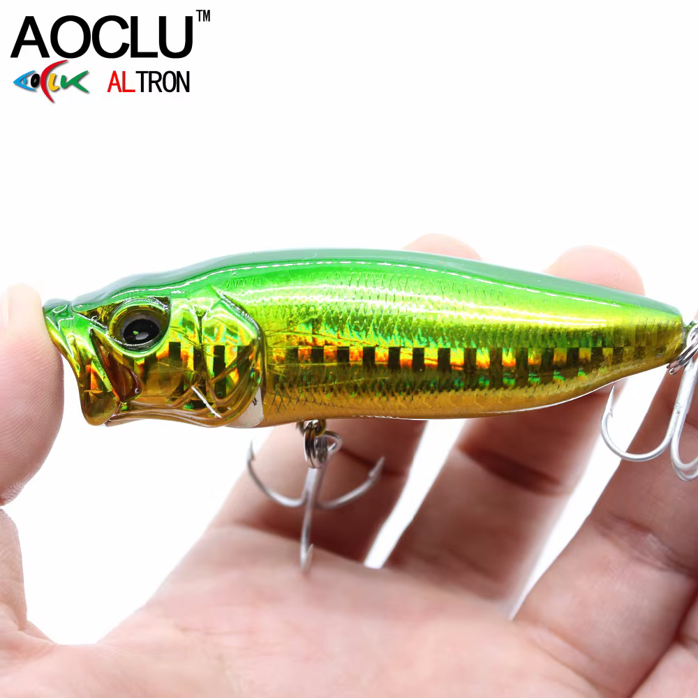 Popper flotante Minnow VMC 80mm 15g – Señuelo topwater para lubina - imagen 2