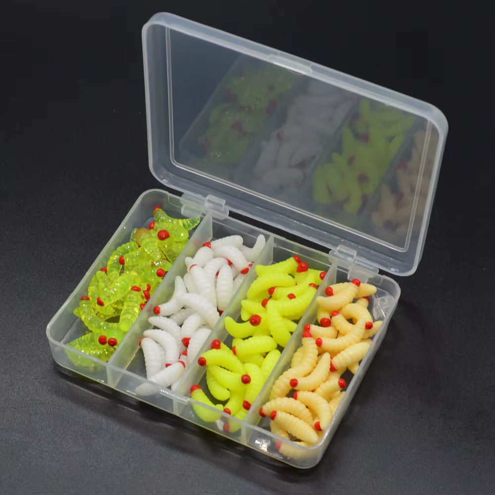 Señuelos blandos larva para pesca – Gusanos de pan artificiales - imagen 5