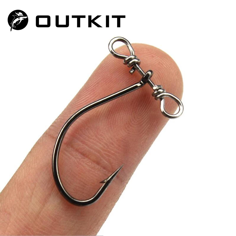 OUTKIT Anzuelos para lubina - acero de alta carbono para pesca