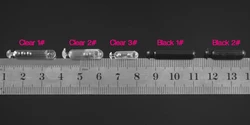 MNFT Sonajeros Jig Plástico Inserción – Señuelos Gusano Claro/Negro