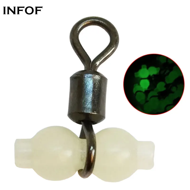 INFOF conectores giratorios luminosos con snap para pesca en mar - imagen 4