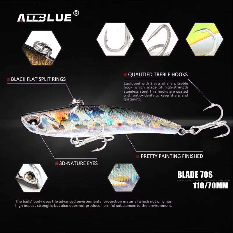 Allblue Blade 70S – Señuelo Vibratorio Duro para Lúcio - imagen 5