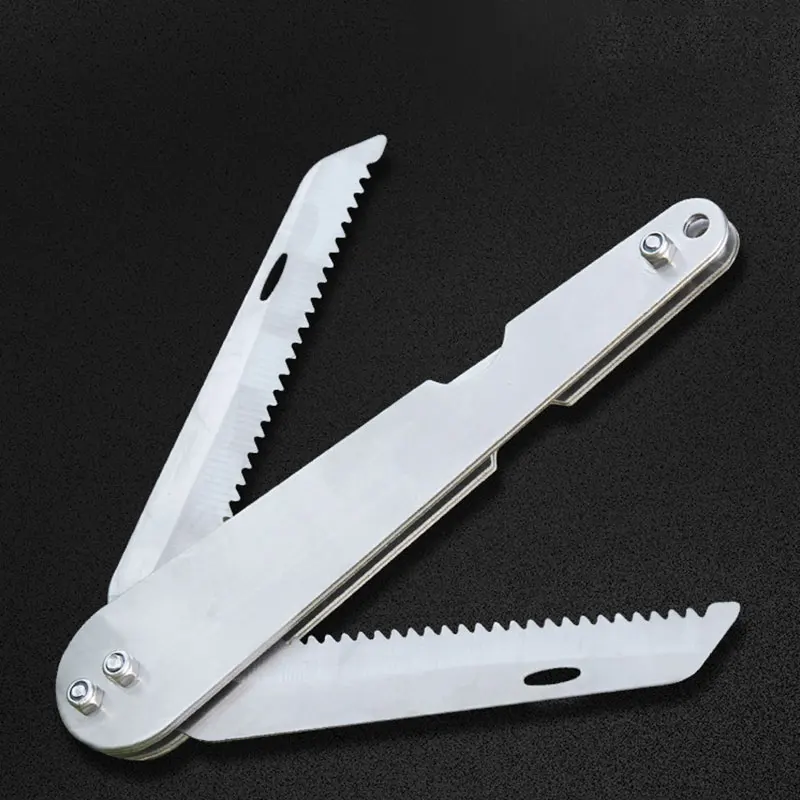 Cuchillo Plegable Acero Inoxidable Pesca con Cuerda Seguridad 10M - imagen 2