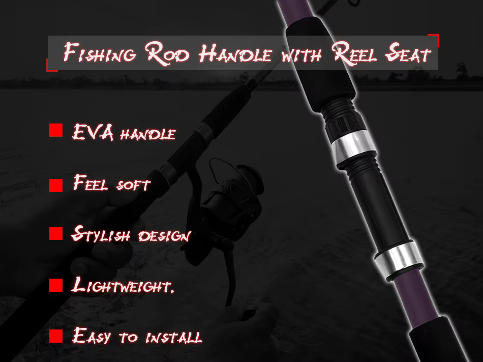 Mango EVA con asiento de carrete para pesca