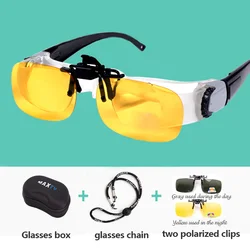 Gafas de sol polarizadas pesca con lupa y lentes de gran tamaño