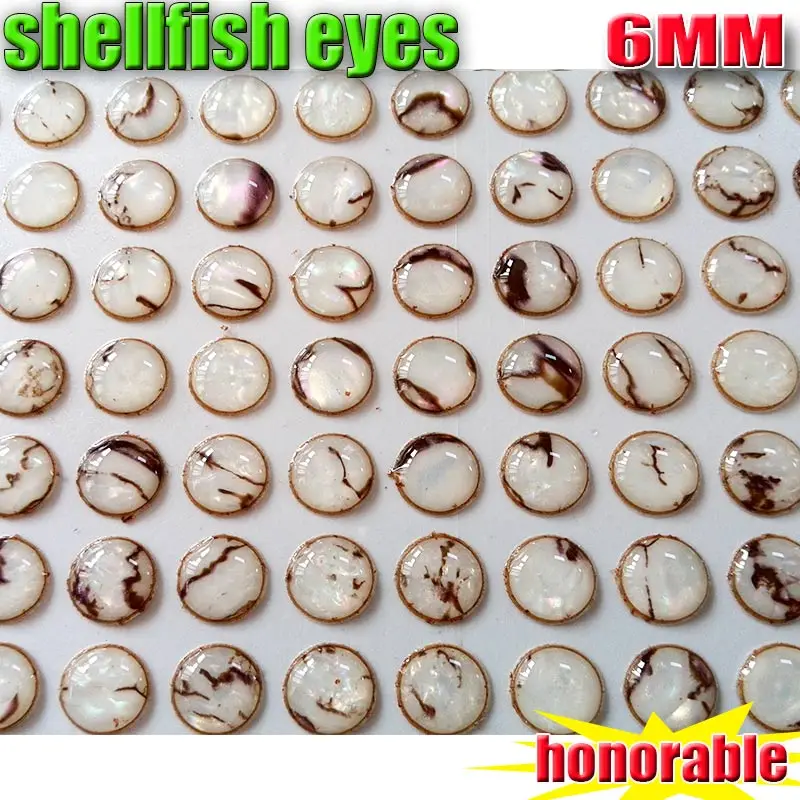 Ojos 3D para señuelos 4–8 mm efecto concha en vinilo - imagen 2