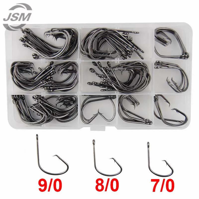 JSM 7381 Anzuelos de Acero Alto Carbono – Set con Caja