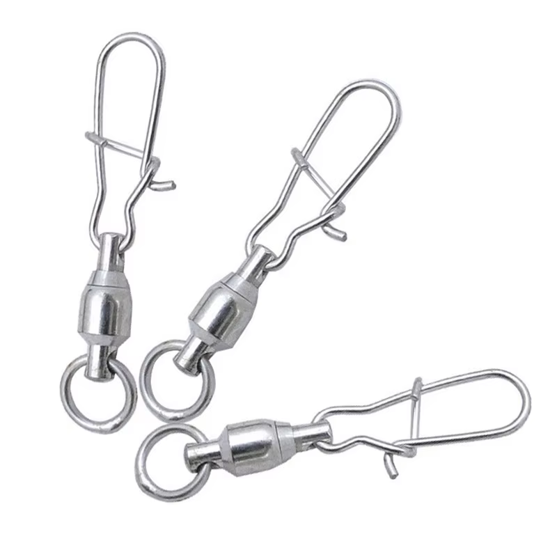 Broche Giratorio Acero Inoxidable – Conector para Señuelos de Pesca