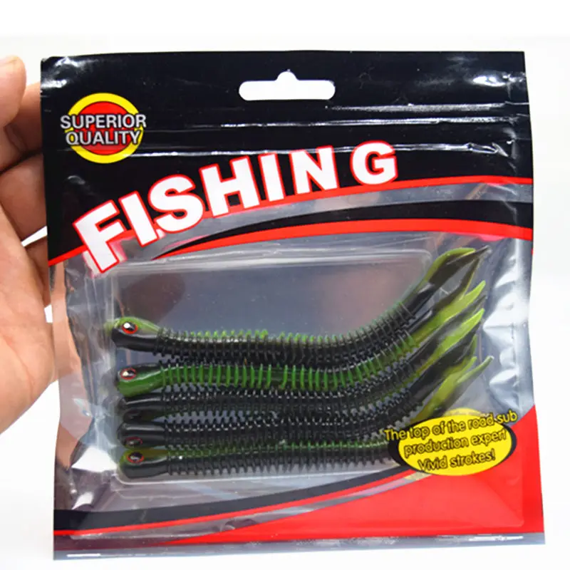Swimbait paddle tail de vinilo con jig head para Texas bass - imagen 4