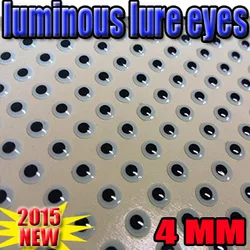 Ojos de pez 3D luminosos 4mm para pesca nocturna