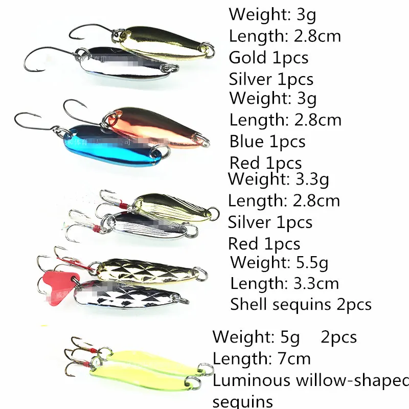 Cuchara giratoria con lentejuelas para pesca