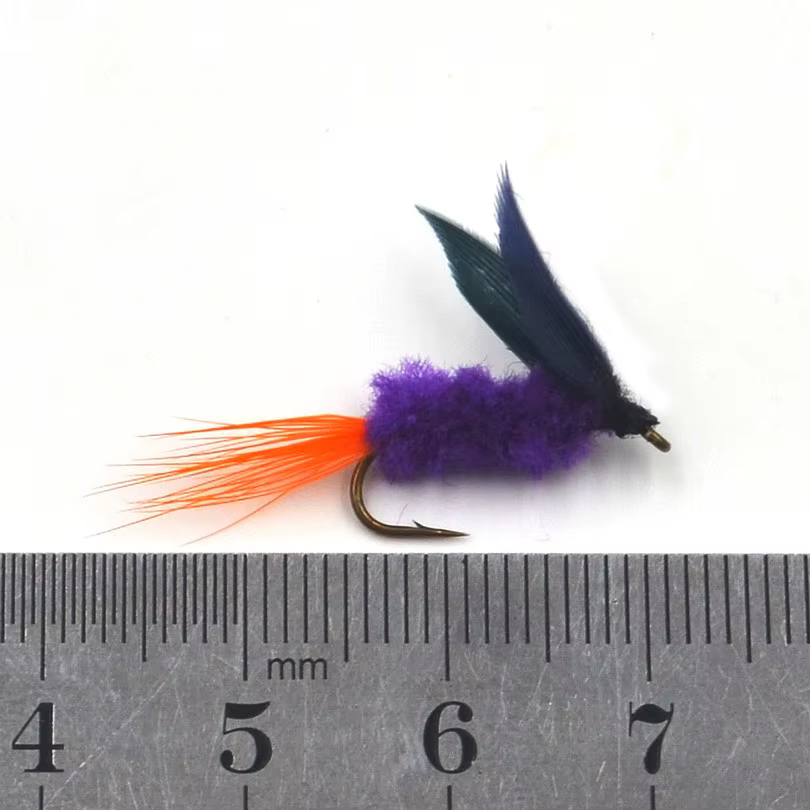 MNFT Mosca Artificial Púrpura Ala Negra – Imitación Insecto