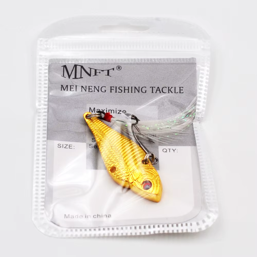 MNFT Spinnerbait zinc – Pluma y anzuelos triples jigging - imagen 5