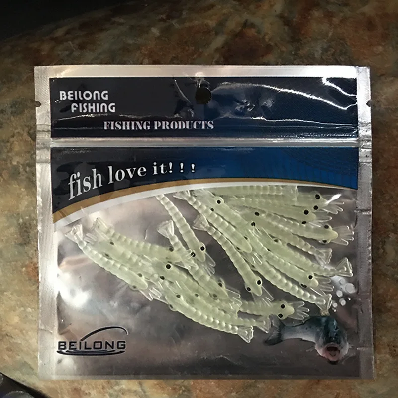 Señuelo micro shad Gruby de vinilo con aceite, lombriz roja - imagen 3