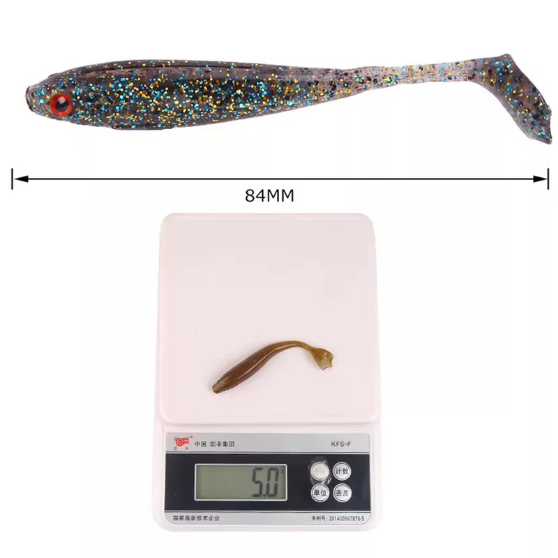 Swimbait de vinilo para lubina – Señuelo de silicona 8cm - imagen 5