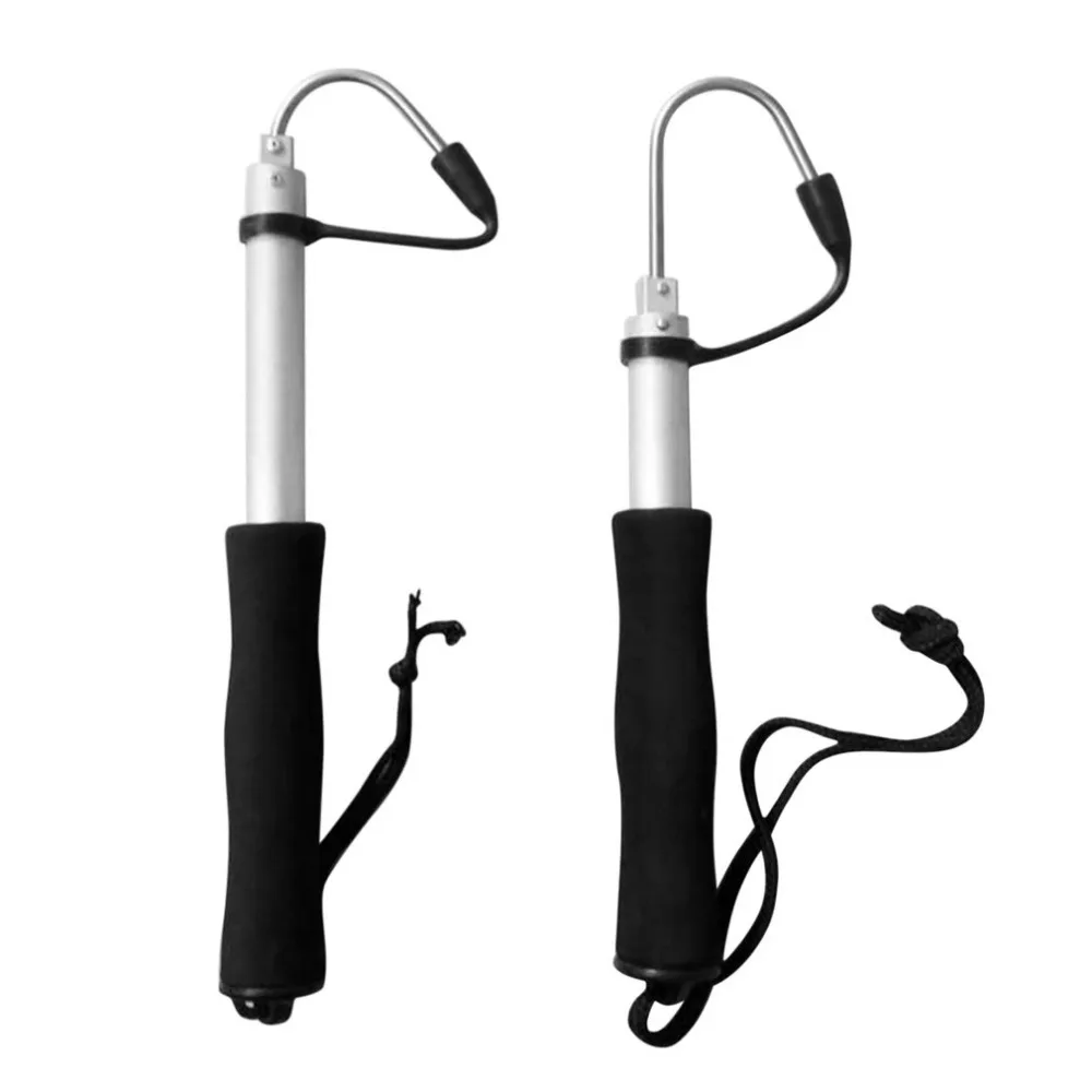 Gancho de pesca telescópico de acero inoxidable y aluminio para orilla - imagen 2