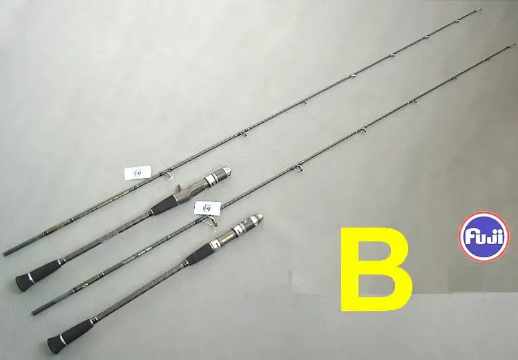 Caña en posición de pesca mostrando curvatura