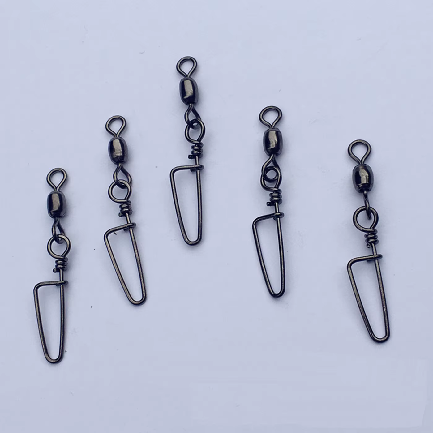 Pin conector giratorio curvo con anzuelo a presión para pesca - imagen 2