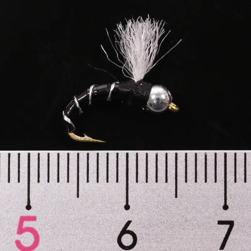 Zumbador Negro Icerio – Ninfa para Trucha en Río y Lago - imagen 2