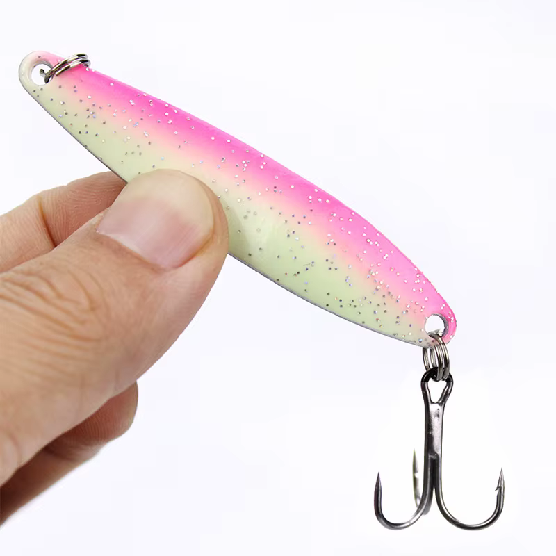 Cucharas de señuelo doble color 6,5 cm 13g – Metal brillante reflectante - imagen 4