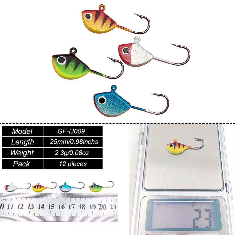 Jig Head INFOF cabezas plomo – señuelos para pesca en hielo invernal - imagen 5