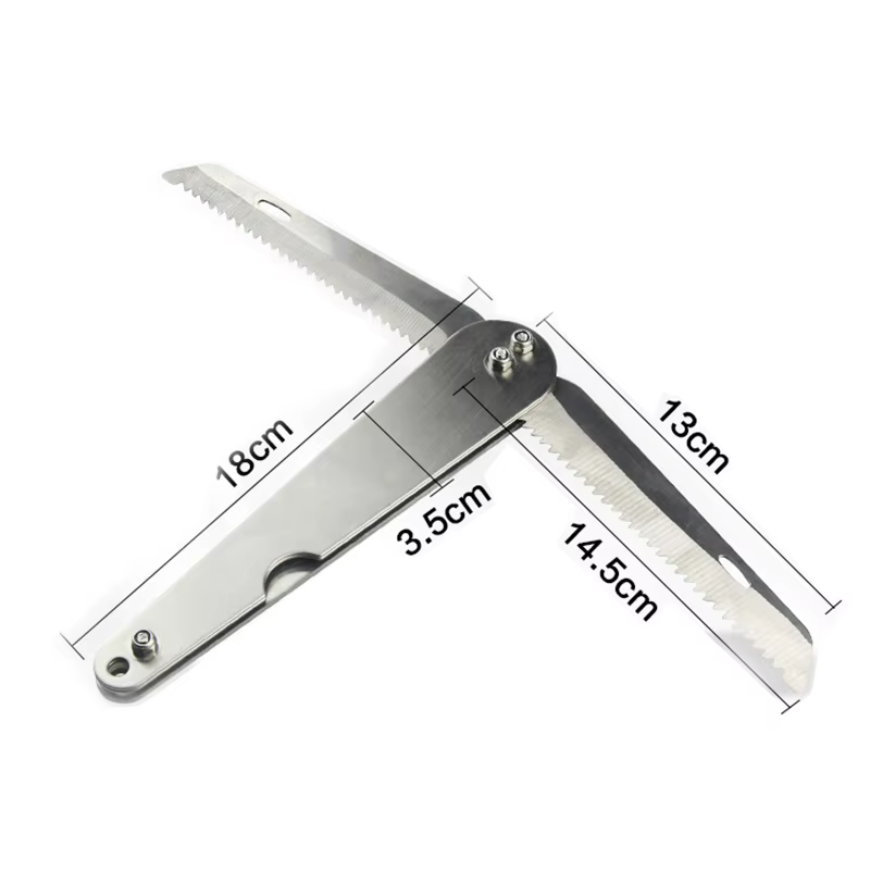 Cuchillo Plegable Acero Inoxidable Pesca con Cuerda Seguridad 10M - imagen 3