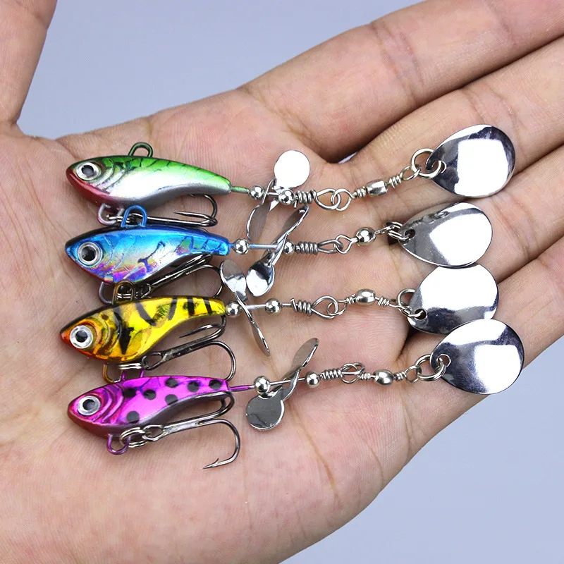 Spinnerbait giratorio con hélice y cuchara tipo jig para agua - imagen 4