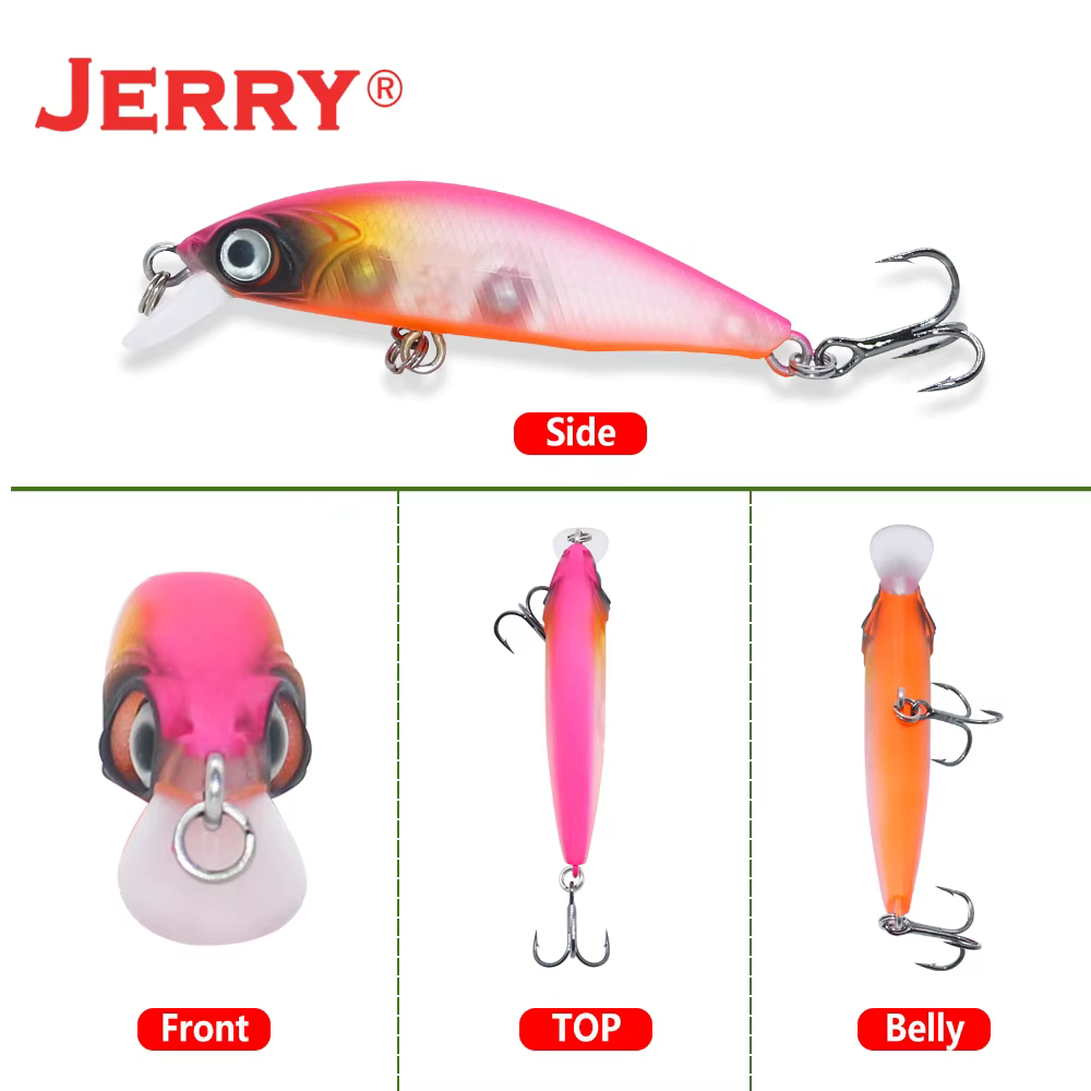 Señuelos Micro Minnow Jerry Silder ultraligeros – hundimiento lento para lubina y trucha - imagen 4
