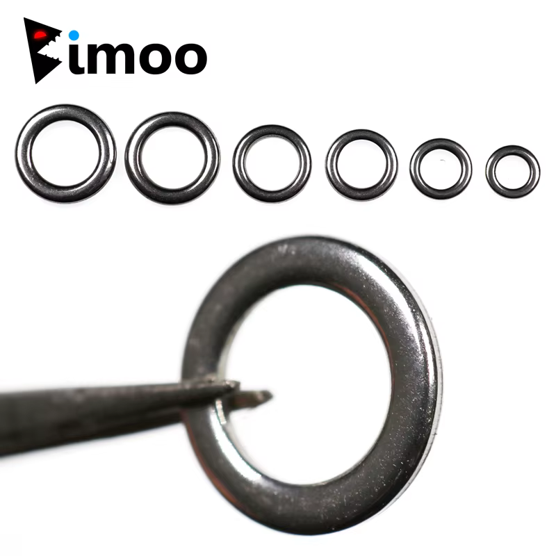 Bimoo Anillo de señuelo – Acero inoxidable pulido para jigging