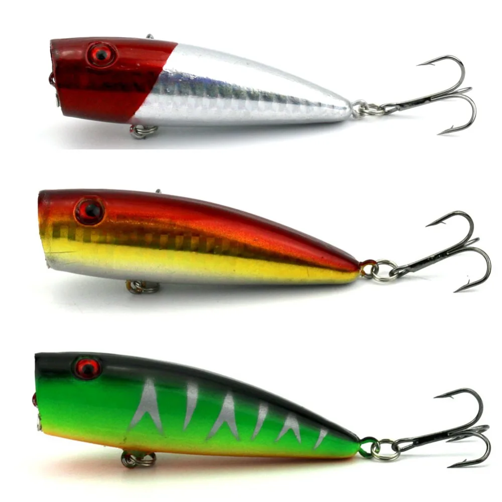 INFOF Popper Lure señuelo flotante con anzuelo triple de acero - imagen 4