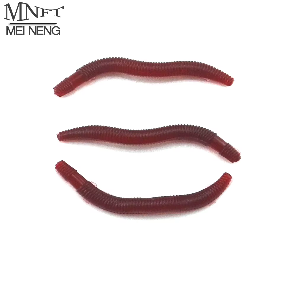 MNFT Señuelo de pesca artificial lombriz tierra rojos cebo suave carpa - imagen 2