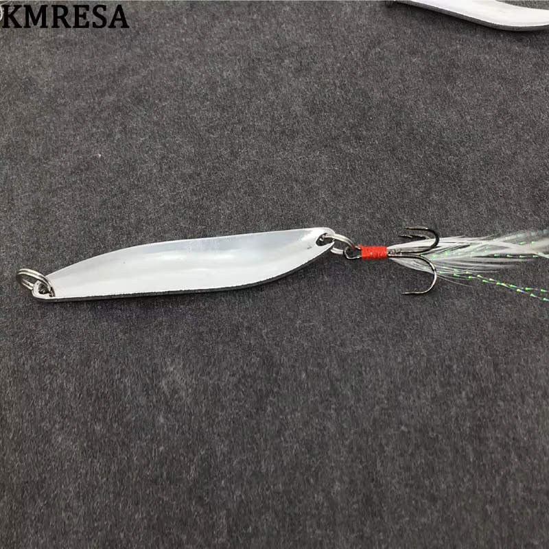 Cuchara giratoria oro plata triple anzuelo pesca trucha lucio - imagen 3